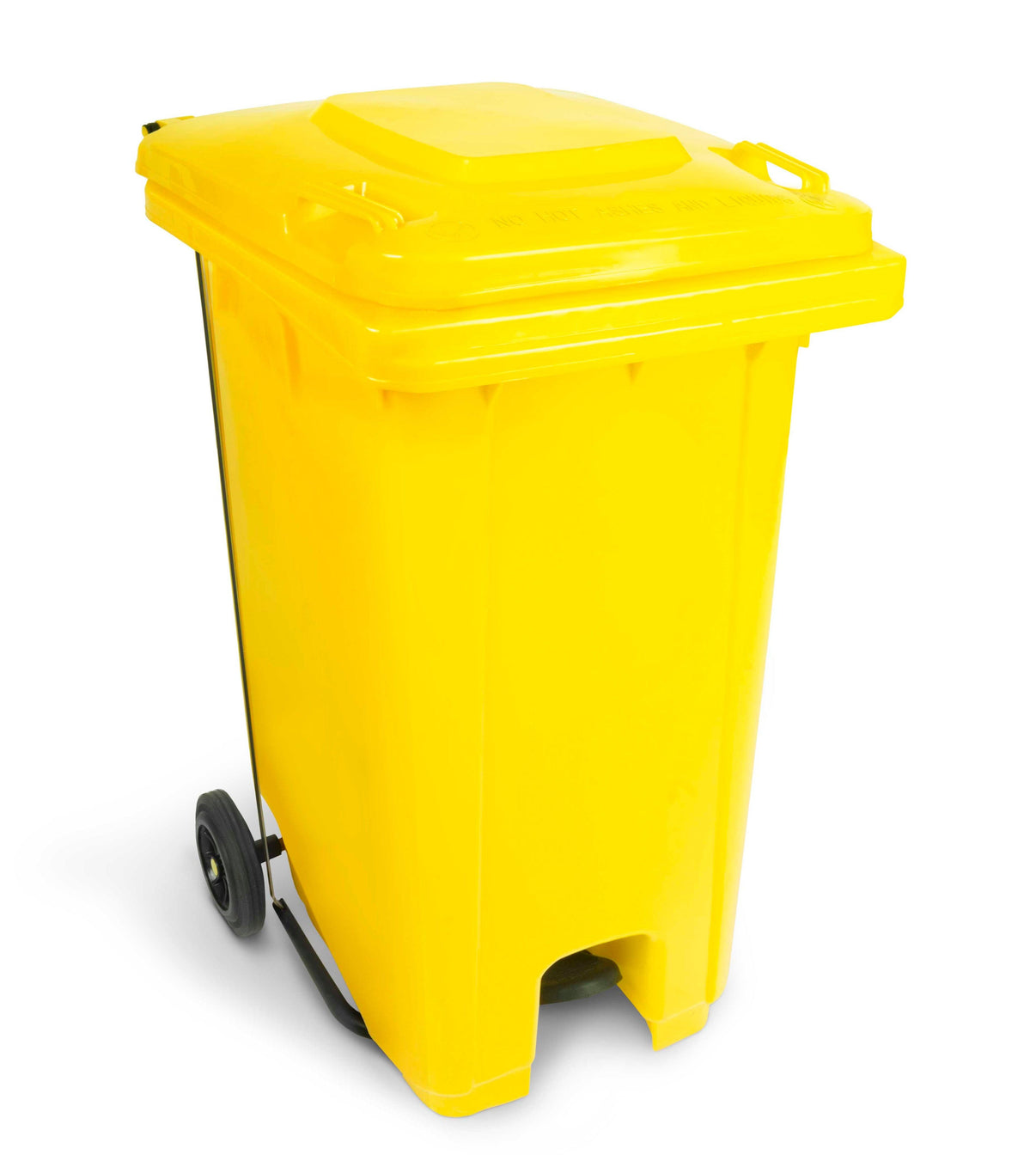 Contenedor de basura con pedal central 240 litros.