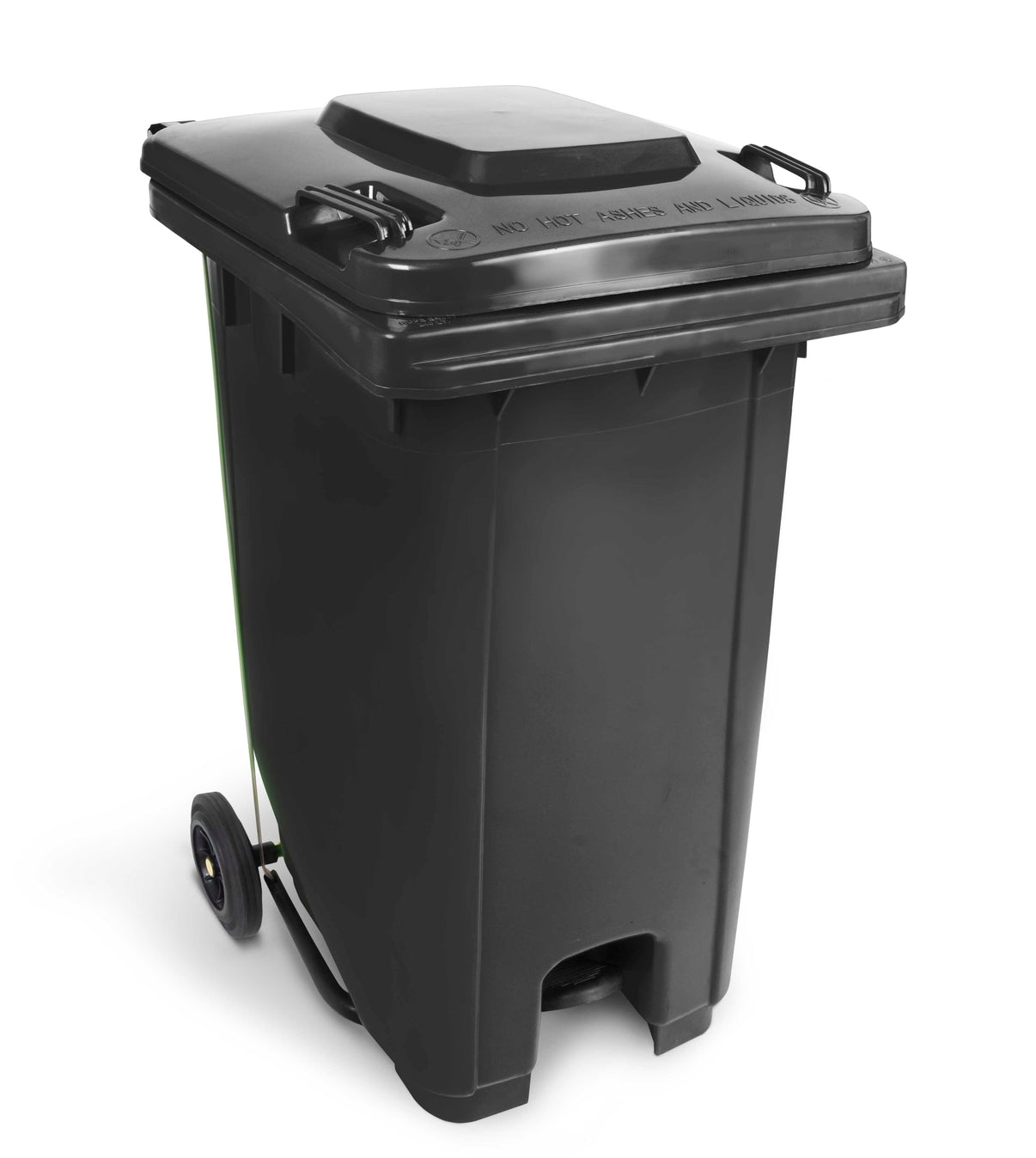 Contenedor de basura con pedal central 240 litros.