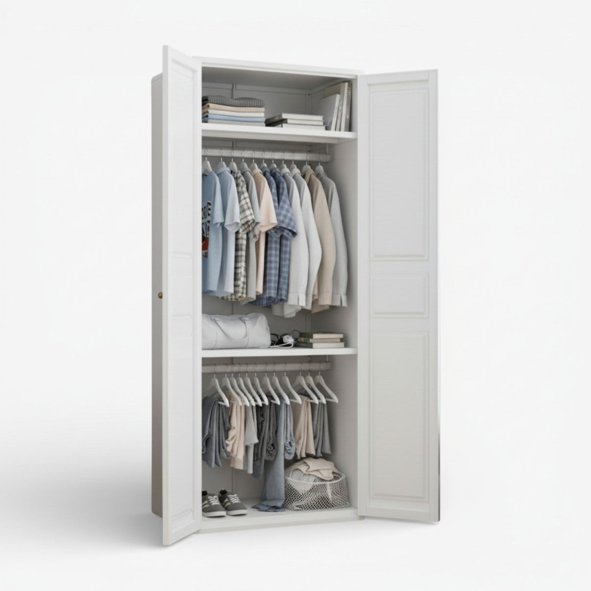 Closet metálico 2 puertas línea white BC-10