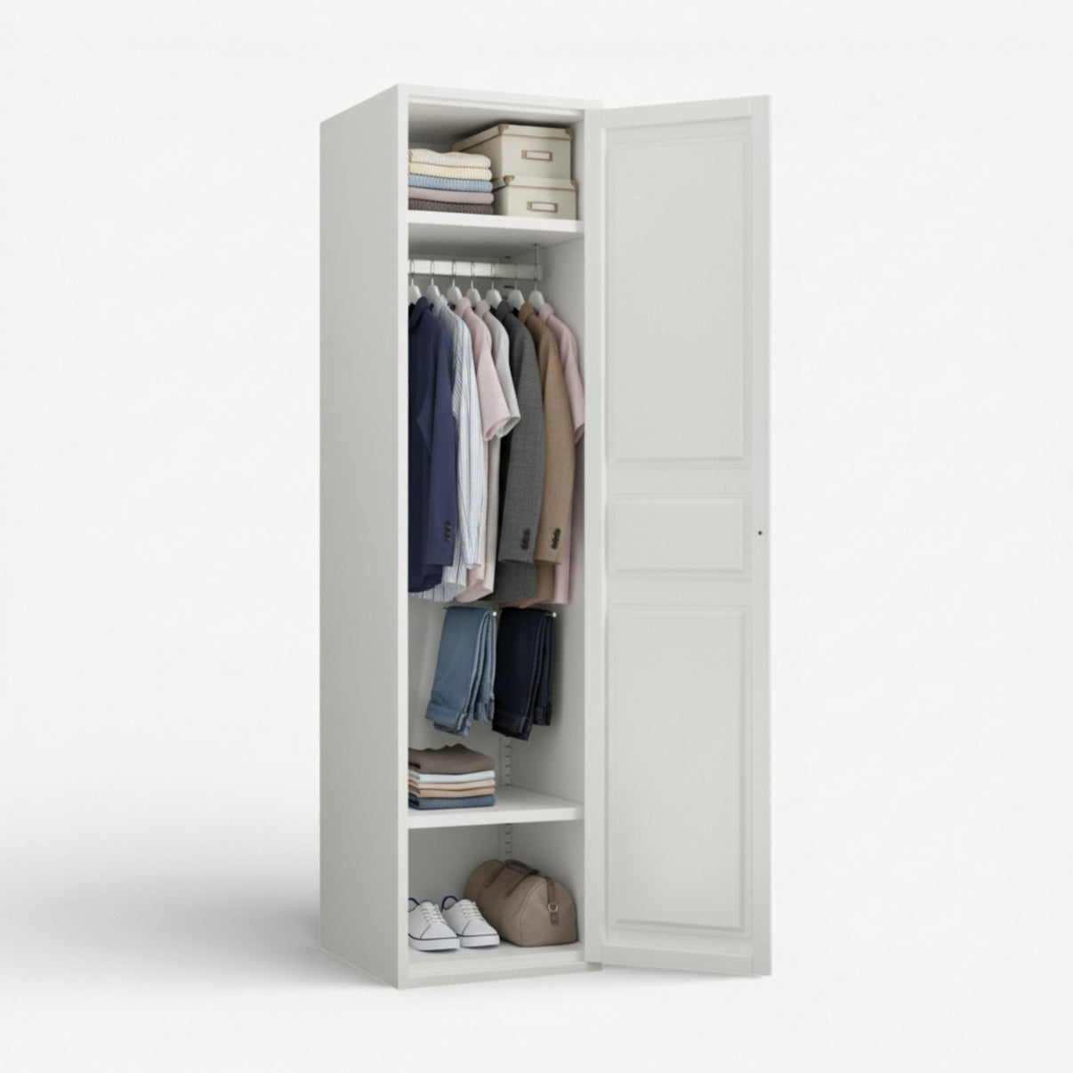 Closet metálico 1 puerta línea white BC-9