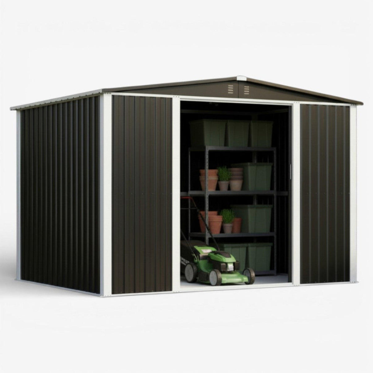 Bodega exterior doble techo 300x240 7.2 M2 - black.