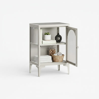 Vitrina baja 1 puerta 2 niveles línea Cream GS-YW2