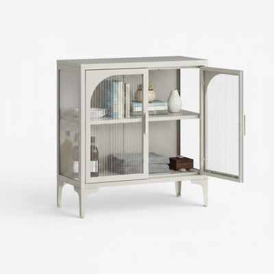 Vitrina baja 2 puertas 2 niveles línea Cream GS-YW2-800