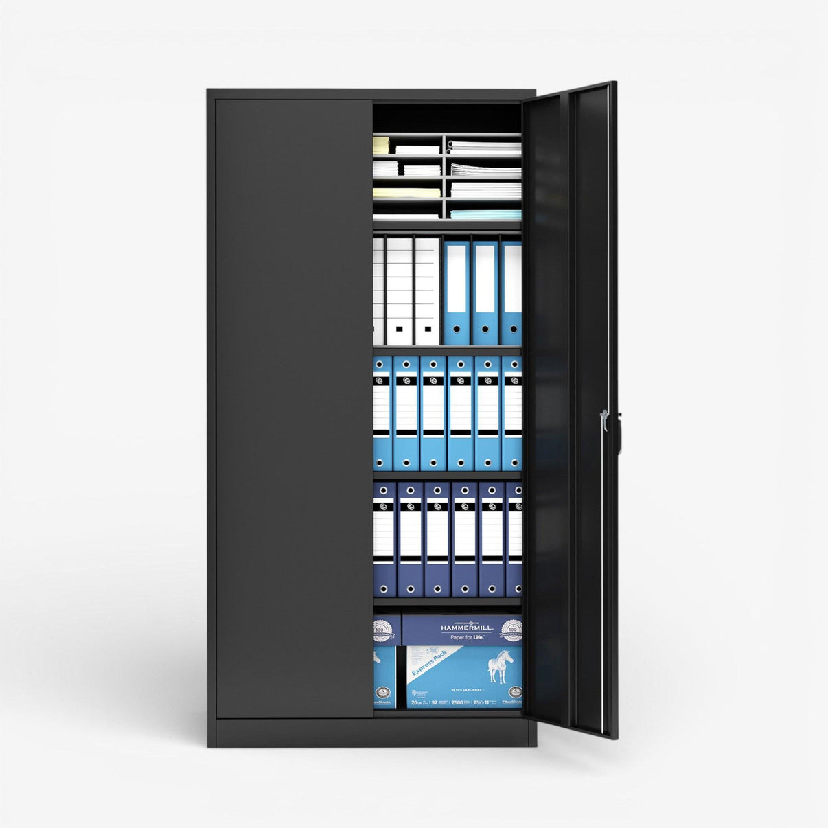 Gabinete metálico 2 puertas con separacion - black FC-04.