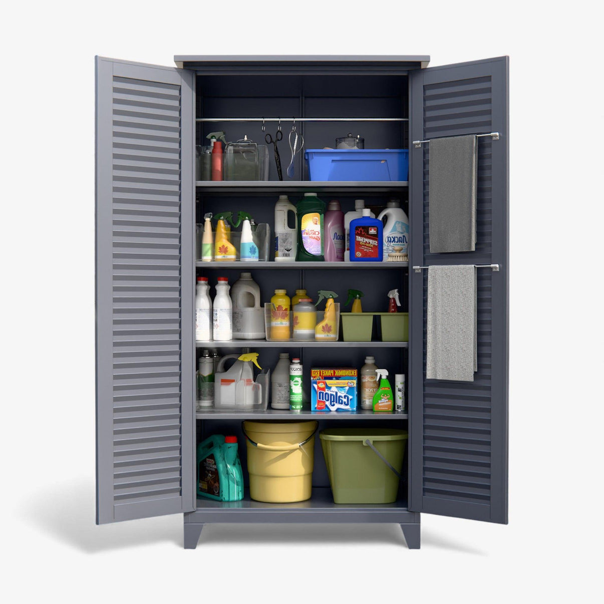 Gabinete exterior 5 separaciones c/barra para colgar 185x90x50 cm - OCC-4.