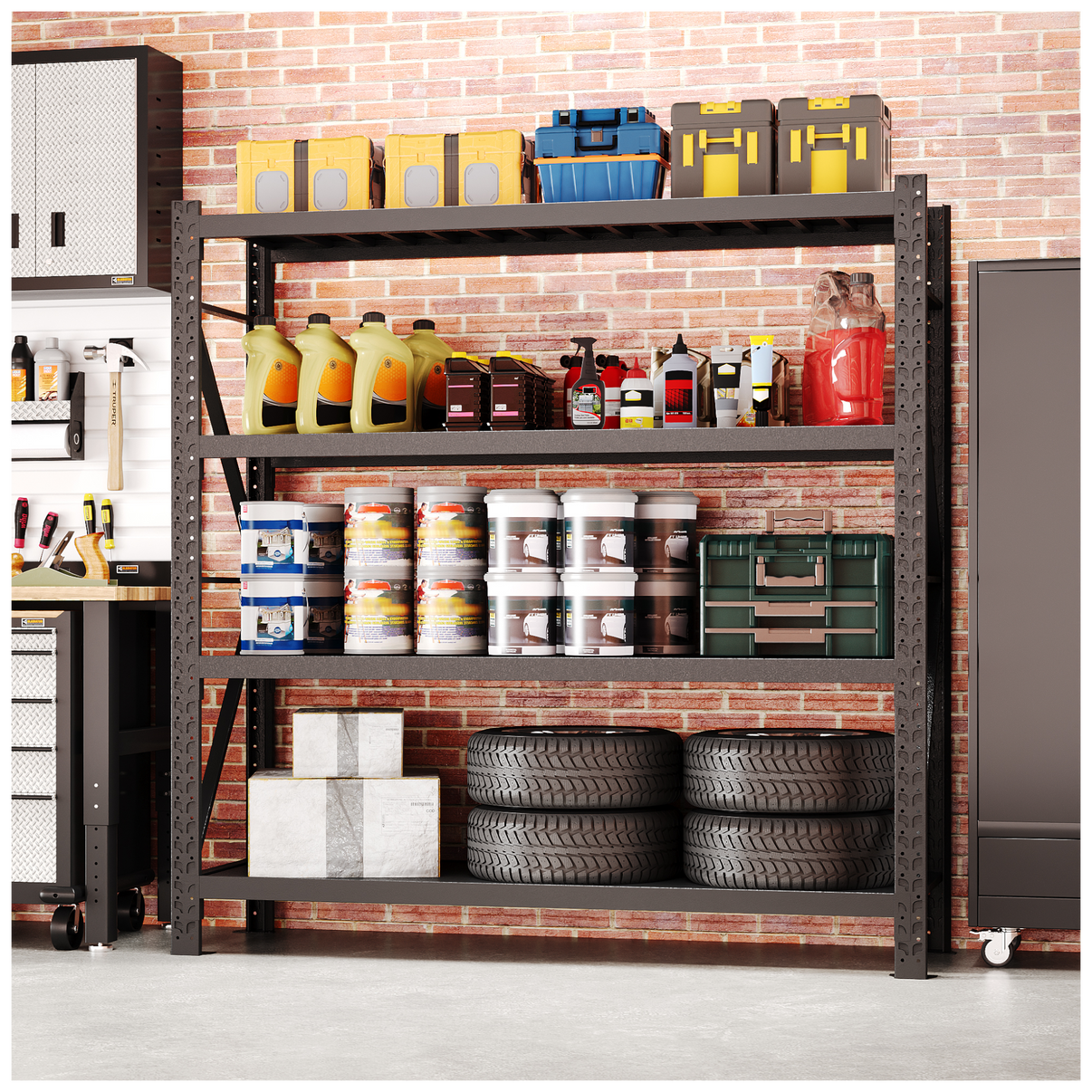 Mini rack black 200x60cm 200 kg por nivel.