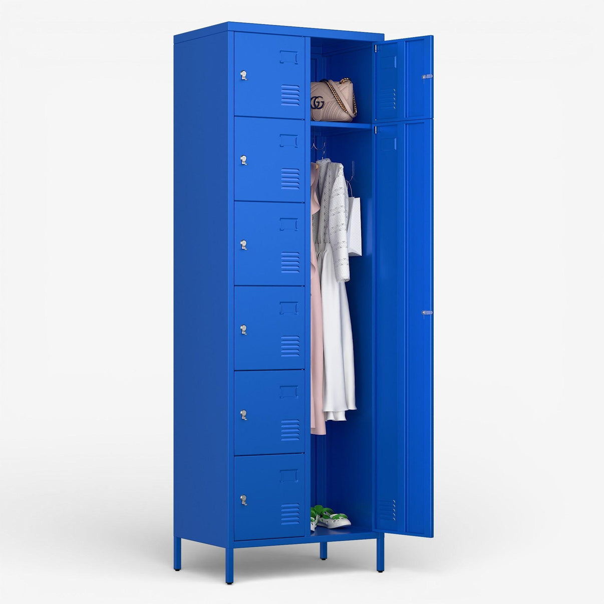 Casillero locker metálico alto 7+1 puertas - 8DPL-BLUE.