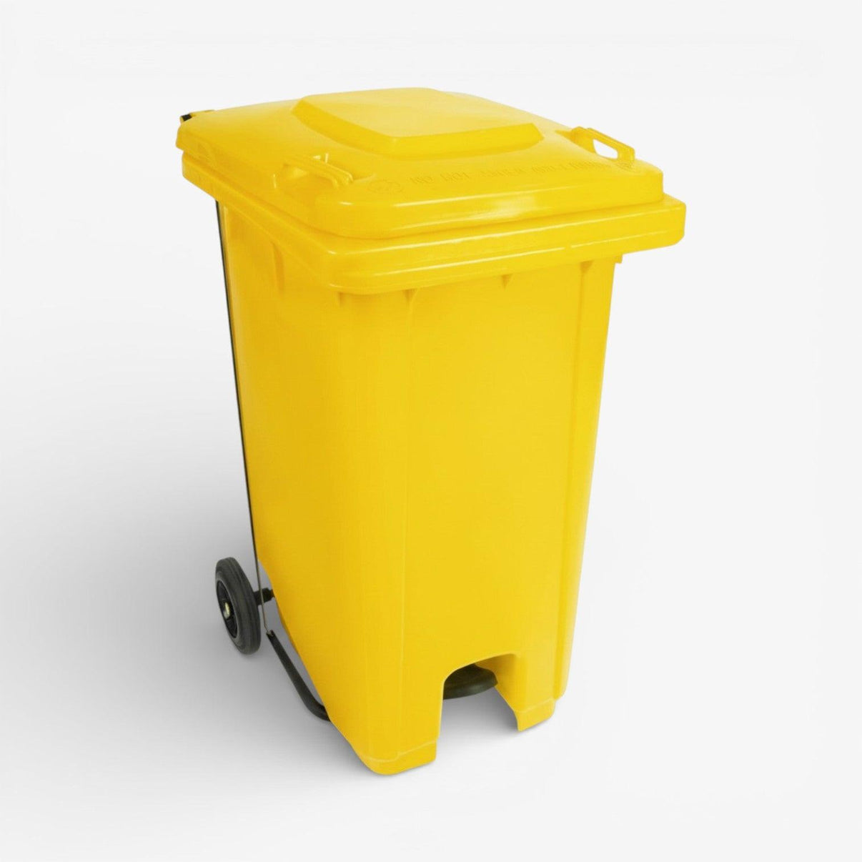 Contenedor de basura con pedal central 120 litros.