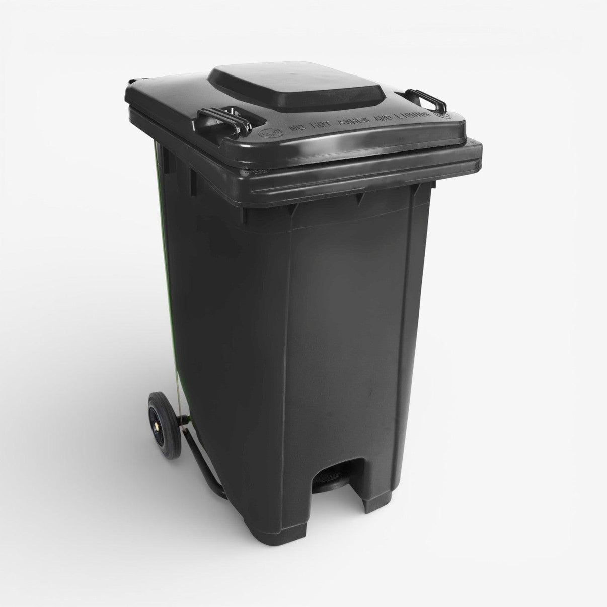 Contenedor de basura con pedal central 120 litros.