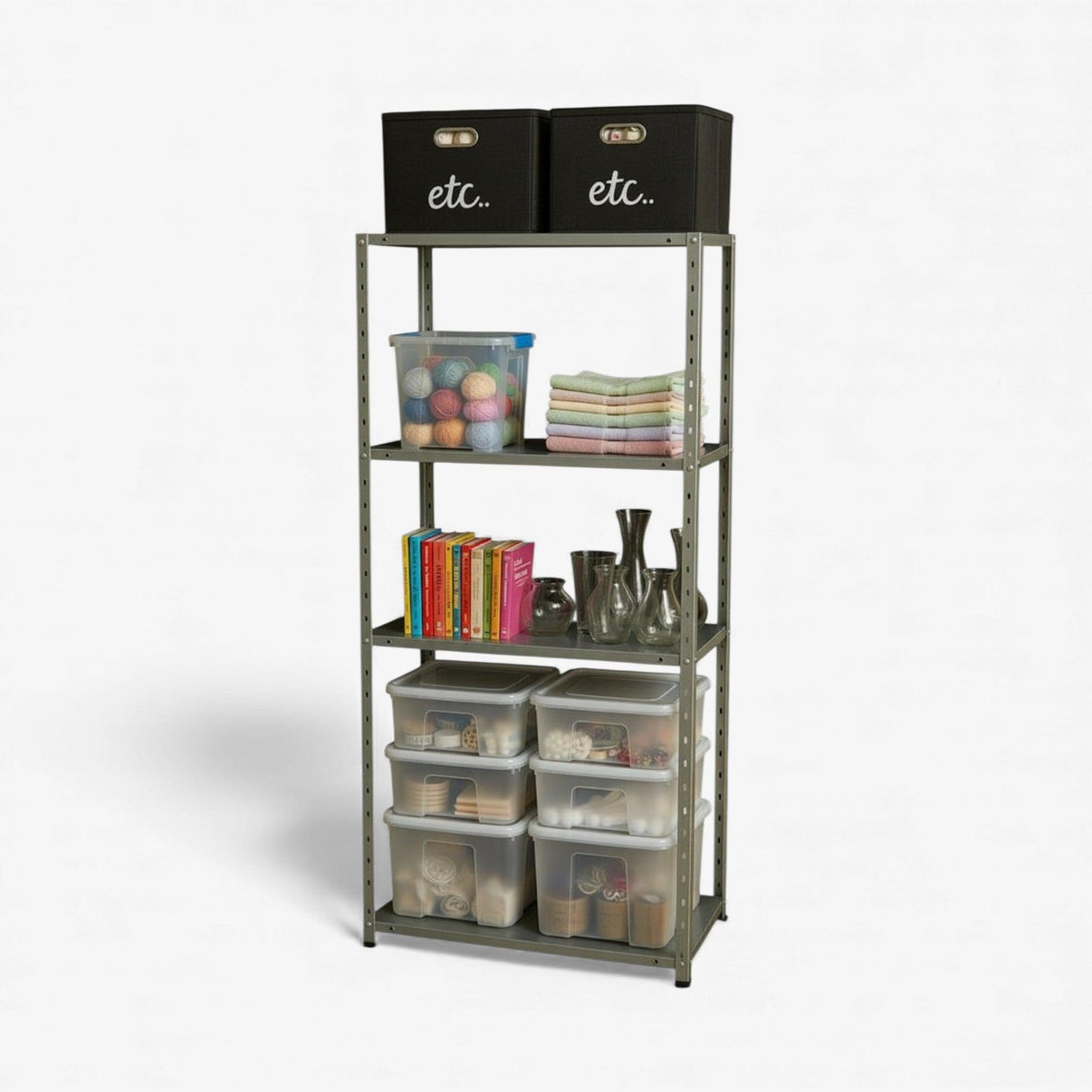 Estantería metálica galvanizada 75x30 cm 4 niveles - BG30.