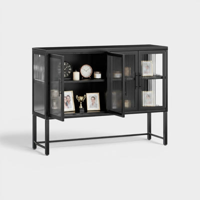 Vitrina baja 4 puertas línea Black SC-DC-F001