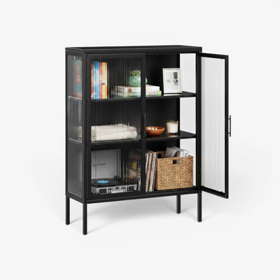 Vitrina media 2 puertas 3 niveles línea Black SC-DC-F007
