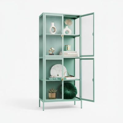 Vitrina alta 4 puertas 4 niveles línea Mint SC-DC-H006