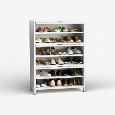 Zapatero metálico 3 puertas 6 niveles línea white SC-3D