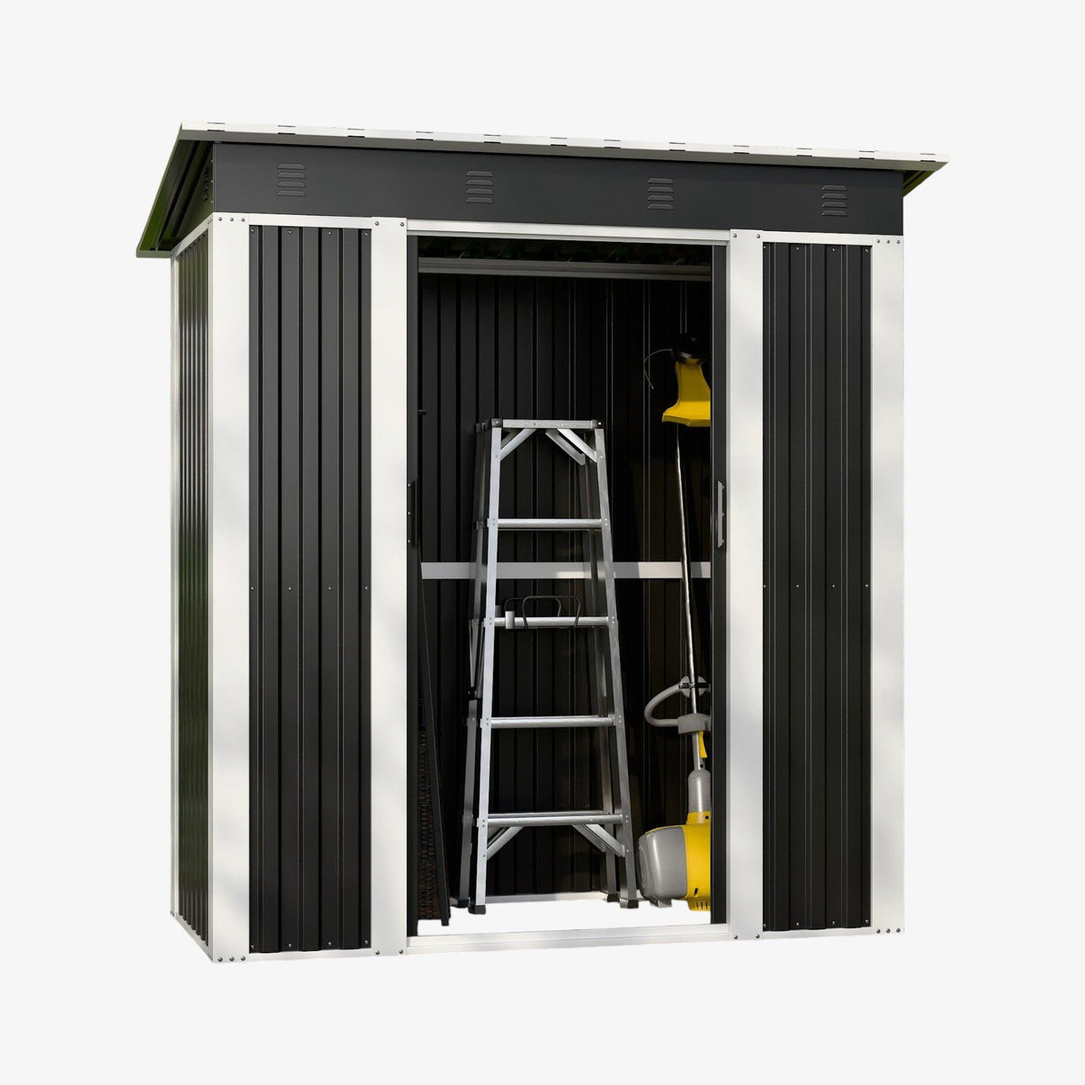 Bodega exterior techo simple 180x90 1.62 M2 - Black.