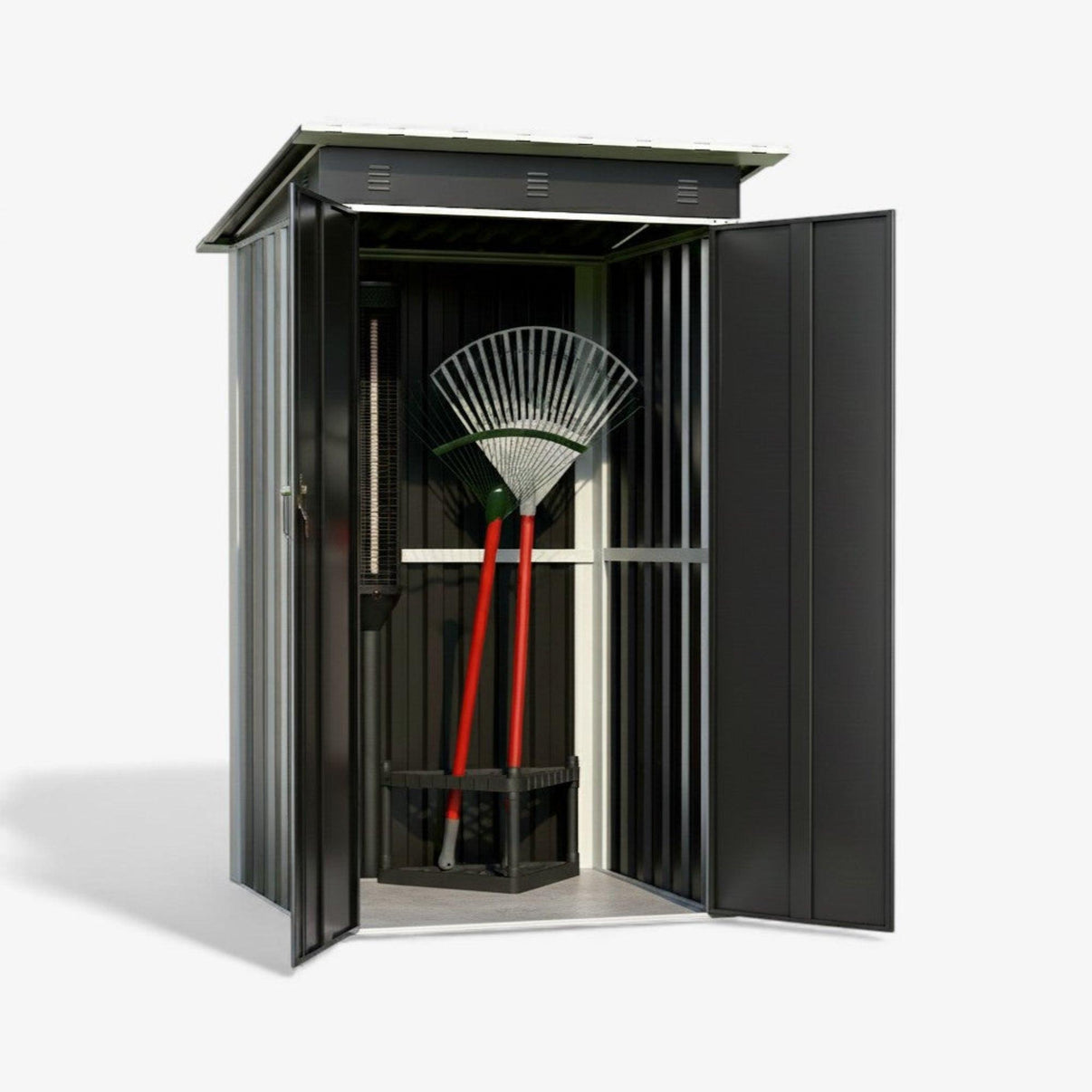 Bodega exterior techo simple 120x120 1.44 M2 - black.