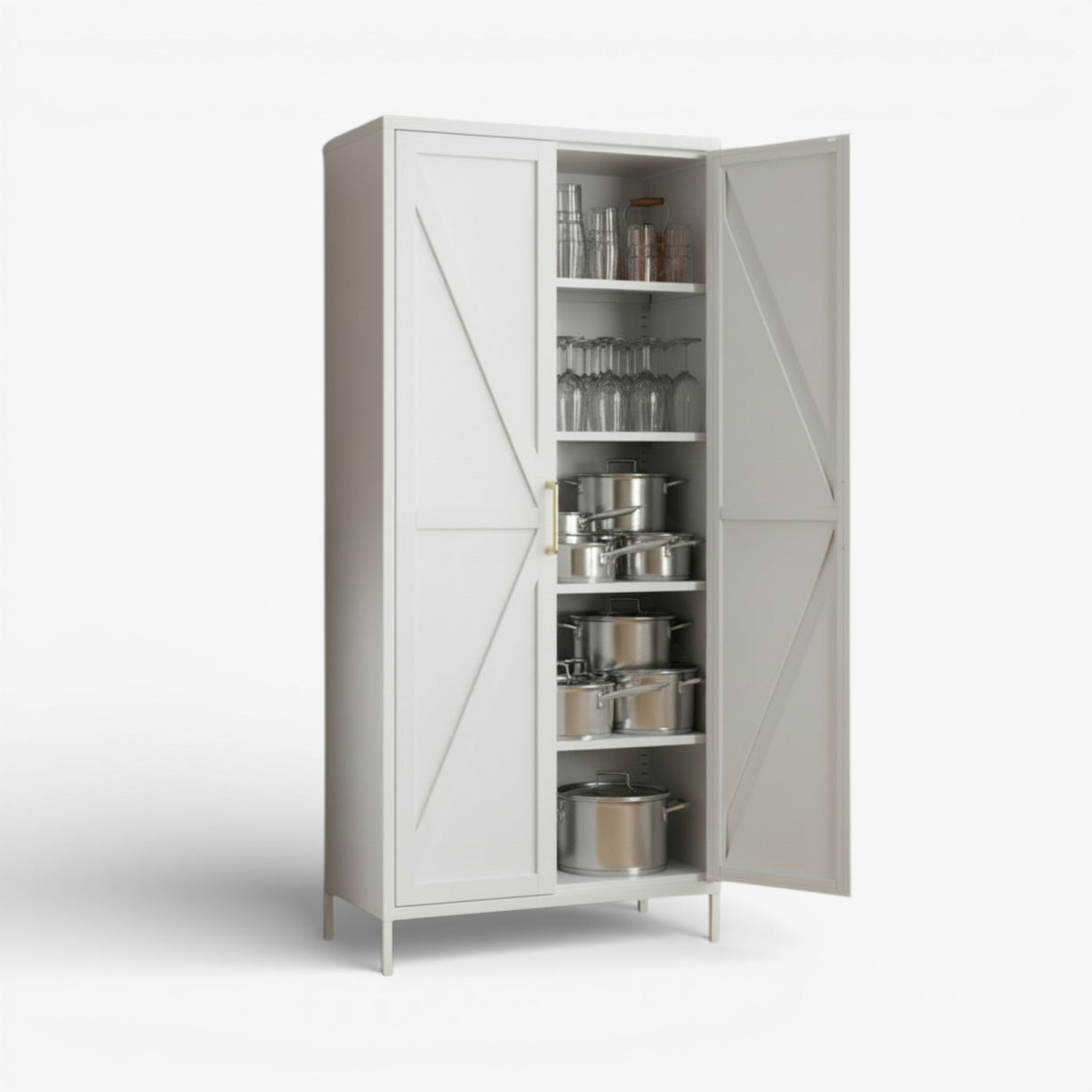 Mueble despensa 2 puertas 5 niveles línea white YXG-03