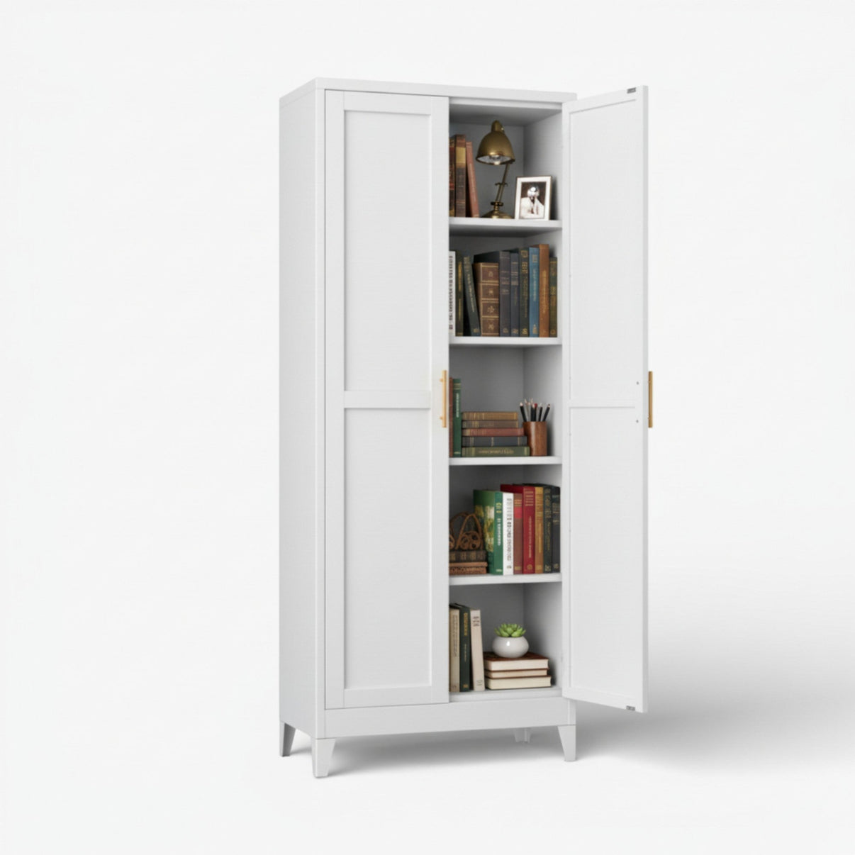 Gabinete alto 5 niveles línea white YXG-05